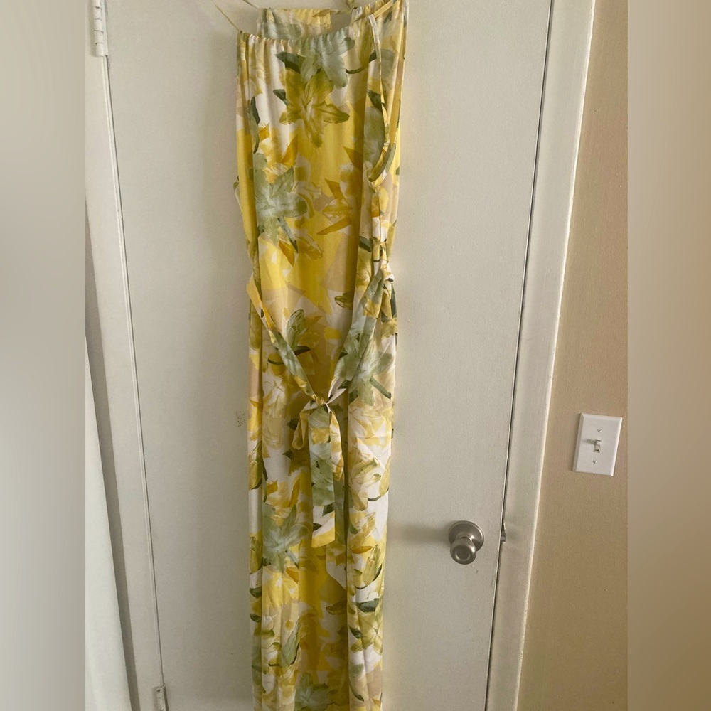 Size 12 Yellow Halter Summer Dress